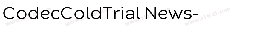 CodecColdTrial News字体转换